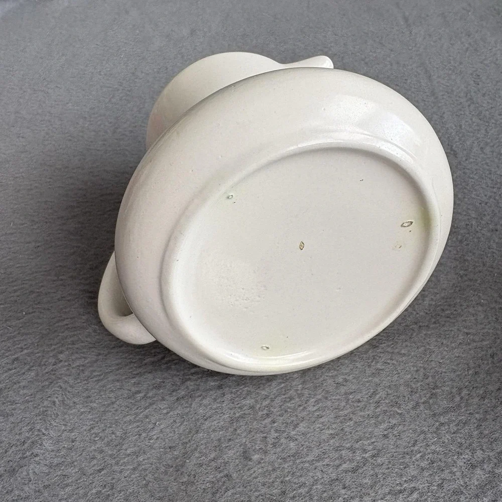 Apple Red Cream And Sugar Set Hand painted‎ Vintage Dinnerware MCM Handmade